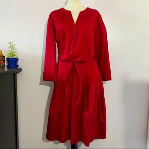 Talbots Red Midi Dress